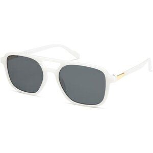 Retro Aviator Sunglasses for Women Men White/Grey
